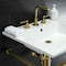 Fauceture KVPB25227W87 Dreyfuss 25" Console Sink W/SS Leg (8", 3 Hole), Wht/Brass KVPB25227W87 - alternate 2